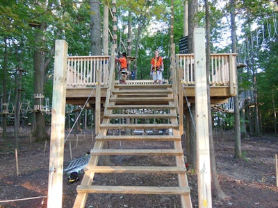 Every climb at The Adventure Park starts with a climb up the starting platform
