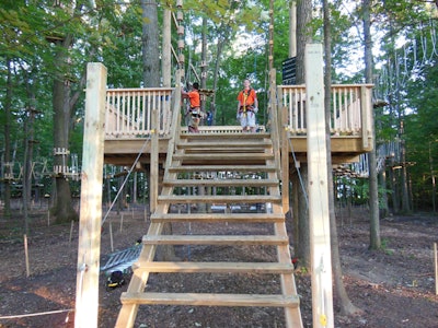 Every climb at The Adventure Park starts with a climb up the starting platform