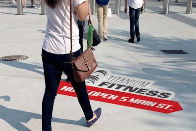 Outdoor street decals will adhere to rough surfaces and are easy to apply and remove