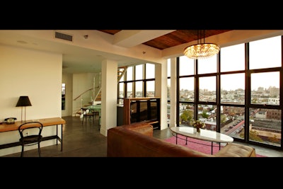 South view in one of our Southside Lofts with skyline views