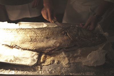 Whole Salt Baked Fish, Catering by Reynard at Wythe Hotel Brooklyn