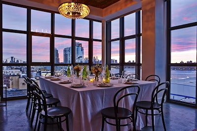 Our Lofts can hold 16 for seated dinners with skyline views