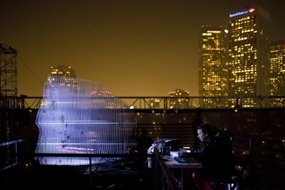 The event, which offered glittering views of the Los Angeles skyline, was intended to feel 'like a dream,' according to artist Heather Shaw.