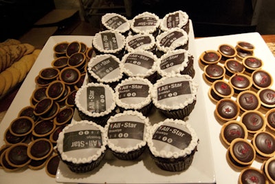 All-Star custom cupcakes were on display at a private event held at the 40/40 Club & Restaurant presented by American Express at Barclays Center on Saturday.