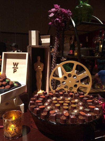 A film reel as a dessert station prop will underscore this year's cinematic theme.