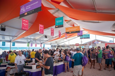 Inside the Grand Tasting Village at the 2014 South Beach Wine & Food Festival.