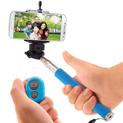 Make it easy for guests to share photos from events with a Bluetooth selfie stick (from $11.88) from Geek Tech Branding that comes in blue and black. The stick extends to nearly 40 inches and photos are snapped with the remote control. The clamp can be customized with a logo.