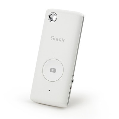 The Shuttr selfie remote (from $39.99), available from Axis Promotions, is compatible with most phones and tablets and can trigger a photo from as far away as 30 feet. A logo can go above or below the Shuttr logo.