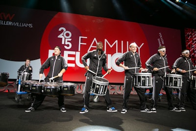 A drum line revved up the attendees as they arrived Sunday morning for the opening ceremony of the Keller Williams Family Reunion.