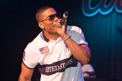 Nelly at the Coors Light Super Bowl party