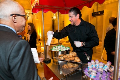 Guests received milk and cookies as a take-home treat.