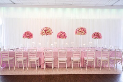 Stunning pink daytime ambiance - perfect for a wedding or luncheon!