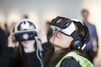 TED attendees used headsets to experience virtual reality, one of the hottest topics on the tech radar.
