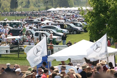 Crowds enjoy the Gold Cup with Mercedes Benz