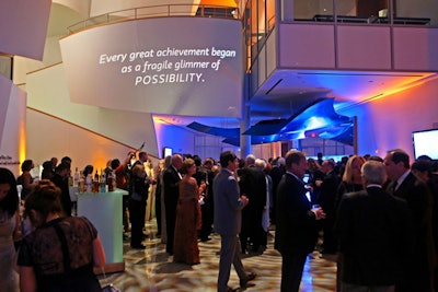 Atrium lobby cocktail reception.