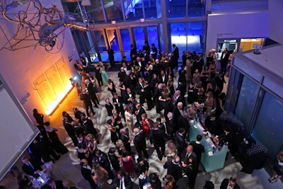 First-floor atrium cocktail reception.