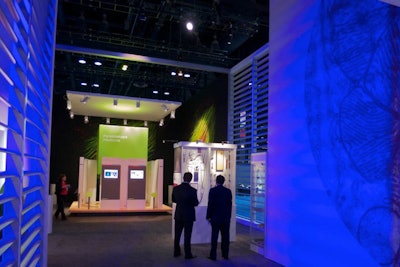 Exhibit lighting and touch screens