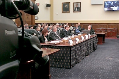 Congressional committee testimony video recording