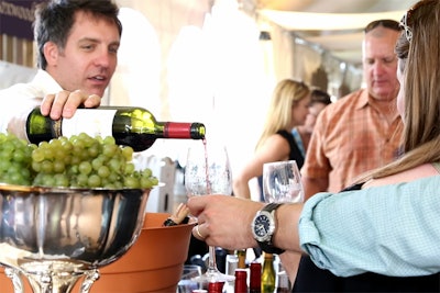 Guests sample wines at Loudoun's Epicurience Festival