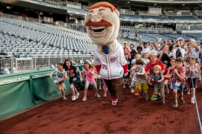 Horton's Kids race Theodore Roosevelt at Nationals Stadium in Washington, DC