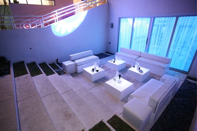 All white seating lounge