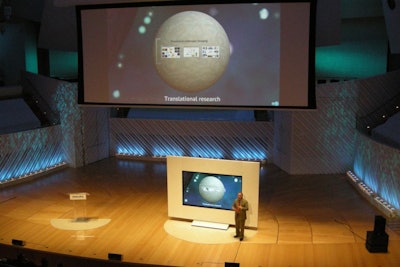 Large touchscreen with projection