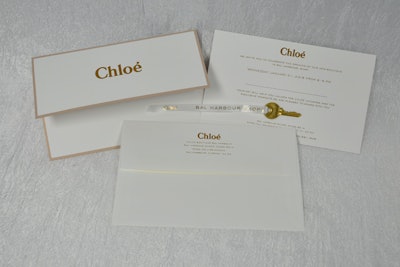 The invitations, printed by Natural Impression Design, came with a key that guests were instructed to bring to the event.
