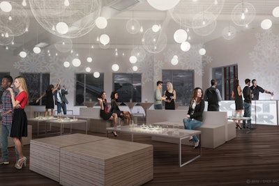 Frost Ice Loft Event Space Rendering