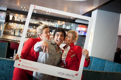 Virgin Atlantic said #helloAtlanta with an all-day, city-wide, C3-produced activation that featured a British flight crew pouring on the Southern charm