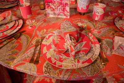 Echo's dining space was immersed in the brand's Heirloom India collection of wallpapers and fabrics.