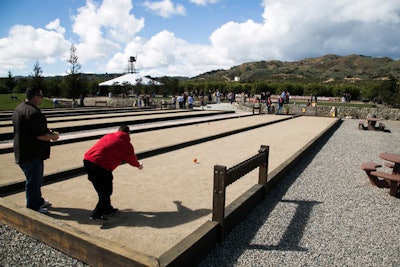 Boccie ball was among the activities on offer.