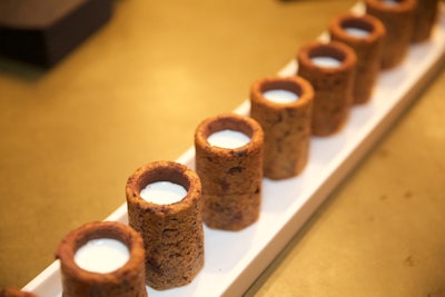 Pastry chef Dominique Ansel served desserts, including his chocolate chip cookie shots with milk.