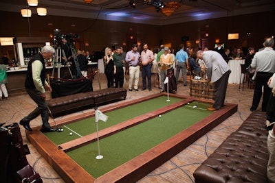 The Knockout Putting Challenge was the perfect guest activity at the Humana Challenge pairings party