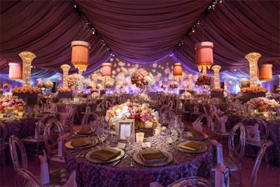 The Patrons' Dinner for the San Francisco Symphony's Opening Night Gala was fully designed and furnished by Blueprint Studios.
