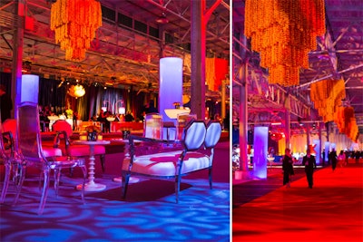 Blueprint Studios transformed San Francisco Pier #48 into an elegant series of lounge and dine settings for a large nonprofit gala.