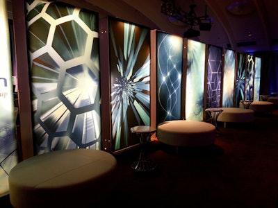 Blueprint Studios' Illuminated Gallery Wall is an essential branded corporate event element.
