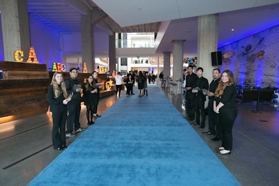 BizBash staff members greeted attendees upon arrival at 888 Brannan for the celebration of the BizBash launch in San Francisco.