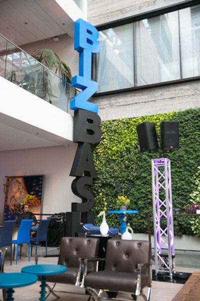 A 20-foot BizBash installation in front of a living wall set the perfect backdrop for the event.