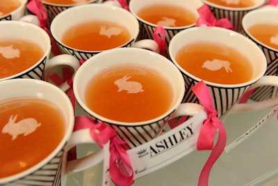 Specialty cocktails were served in William and Ashley teacups and adorned with white rabbit garnishes at the National Ballet of Canada's sixth annual fund-raiser, which was held at the Four Seasons Centre for the Performing Arts in Toronto in June 2011.