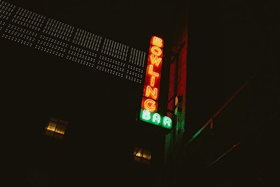 Exterior Brooklyn Bowl Bowling and Bar Sign