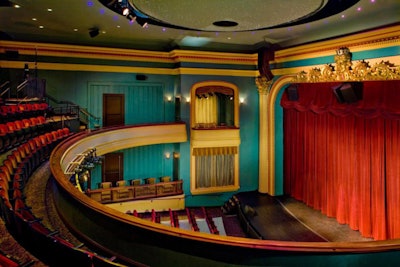 The Eleni Tsakopoulos-Kounalakis Theatre, taken from mid-balcony right. This is the restored original Grand Theatre.