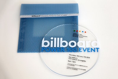 Silk screen on clear acrylic with a custom made translucent envelope.
