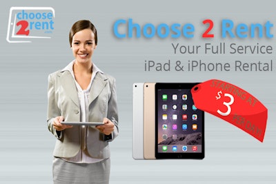 Choose 2 Rent is your full-service iPad rental.