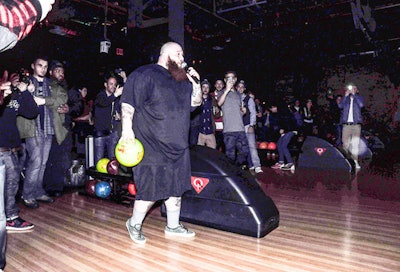 Action Bronson Bowling While Performing Live at Brooklyn Bowl