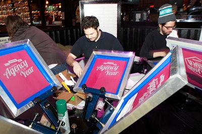 MediaCom Holiday Party at Brooklyn Bowl Clay T-Shirt Press