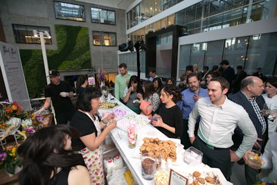 Goody Goodie served up merengues, chocolate chip cookies, and other treats to party guests.