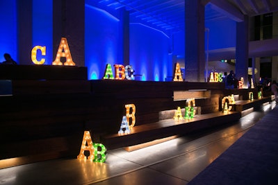 A grand entrance by Anna Marie Events welcomed guests to the first-ever event at 888 Brannan. The creative installation showcased the 'ABC's of Events.'
