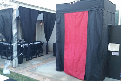 Outdoor Enclosed Air Photo Booth Setup - Halloween Party - Private Event