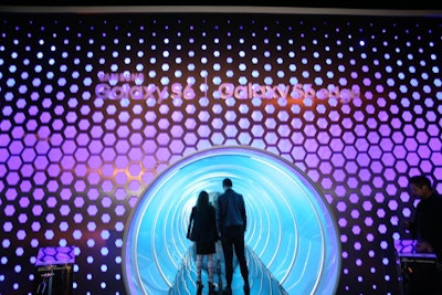 Guests at the Los Angeles event entered through a 30-foot custom plexi tunnel.
