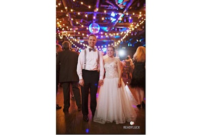 Bride and Groom on the Dance Floor at Wedding at Brooklyn Bowl